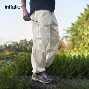 INFLATION brand mens youth parachute work suit tapered pants 2024 spring/summer new trendy street straight tube loose pants