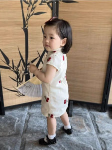 New Summer Chinese Style Childrens Dress Mid-Length