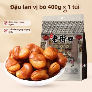 LAOJIEKOU | Đậu Hoa Lan Vị Bò Cay 500g