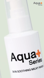 Aqua+ Series Skin Soothing Milky Wash 175 ml. โฟมล้างหน้าสูตรน้ำนม