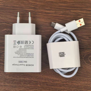 100W SuperCharge EU Fast Charger For Honor Magic 8 7 6 Pro 500 400 300 200 100 90 80 GT V6 V5 V3 Wall Adapter & 6A Type C Cable