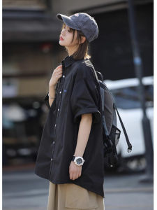 Loose Fit Short Sleeve Casual Shirt Mens Summer Thin Style Cityboy Teenager Fashion Thin Shirt Japanese Style Loose Shirt