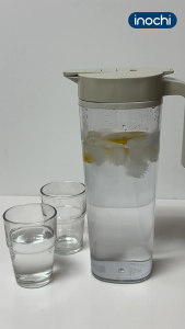 Inochi Biwa Water Jug – Heat-Resistant Odor-Free Plastic Pitcher with Lid – 1.2L