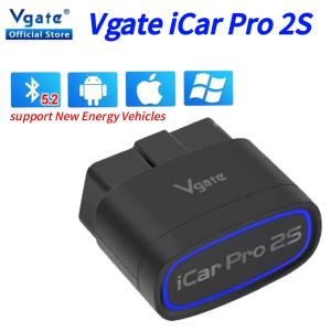 VGATE | New Vgate ICar Pro 2S ELM327 Bluetooth 5.2 V2.3 For Android iOS PC Upgraded EV OBD2 Car Diagnostic Tool OBDII EOBD Auto Scanner