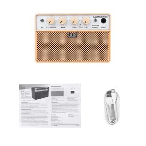 IRIN | IRIN BA-10 Bluetooth Audio Electric Guitar Amplifier Yellow 10 Watt Yellow Output 6.35mm Input Rechargeable Speaker