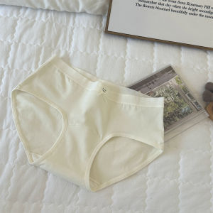 Sweet Girl Pure Cotton Antibacterial Extended Crotch mid Waist Triangle Panties Comfortable Underwear for Women Butterfly Knot
