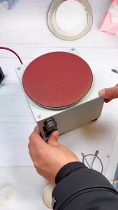 110V/220V 6-Inch Mini Belt Disc Sander Sanding Machine for Wood Metal Stone Grinding Curve Grinding 20PCS Sandpaper