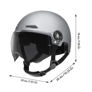 หมวกกันน็อคจักรยาน 3C ได้รับการรับรองน้ําหนักเบาผู้ชายและผู้หญิงผู้ใหญ่จักรยานไฟฟ้ารถจักรยานยนต์หมวกกันน็อคครึ่งพร้อมแว่นตา