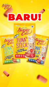 Paket Hemat Supercat Tuna Stick 1 Dus Isi 24Pcs - Snack Real Meat Kucing