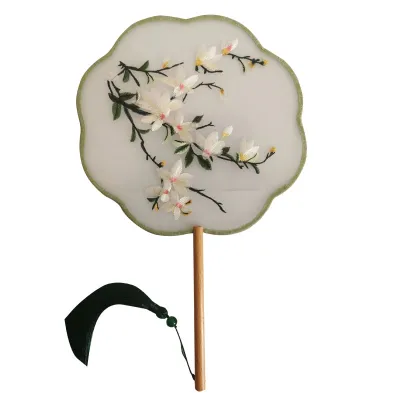 Traditional Chinese Style Silk Fan Double Sided Embroidery