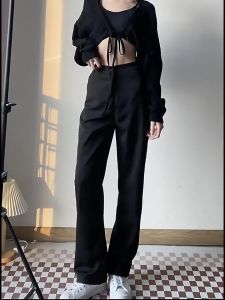Suit Pant Womens Slack Pants High Quality Straight Cut High Waist Loose Wide Leg Pants Seluar Slack Wanita [227]