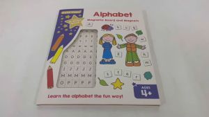 Gold Stars Alphabet Book with Magnetic Board & Magnets Activity For Kids to Learn ABC