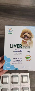 BOSSEN - LIVER shield (dogs) Hỗ Trợ giải độc gan cho Chó và Phòng Táo Bón - Hộp 12 viên