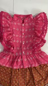 ชุดเด็ด เสื้อเลือด ลายไทย และ โจงลาย เด็กหญิง ชุดไทยเด็ก เสื้อลูกไม้+โจงลาย เด็กหญิง