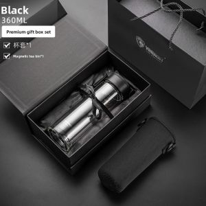 VRIUKNT | Double-layer Glass Tea Separation Portable Car One-key Ejection Cup