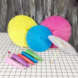 White Paper Umbrella Women Vintage Dance Prop Wedding Party Favors Christmas Home Ceiling Decors 20/30/40/60cm Paper Umbrella