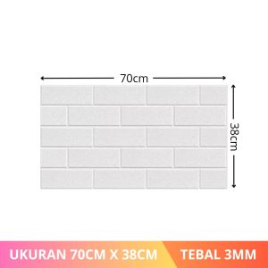 Wallpaper Dinding 3D Foam Wallfoam Bata Kulit Gambar Anak 70cm x 77cm