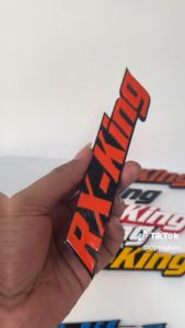 EMBLEM MOTOR RX KING VARIASI HURUF TIMBUL 3D BAHAN FIBERGLASS