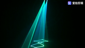 COD Cepat Alien Lampu Proyektor Laser RGB Disco Sensor Suara Single Head DMX512 500mW 14W Lighting Efek Cahaya Panggung Karakter Gambar Super Terang