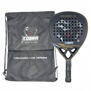 KING KOBRA 2.0 18K Carbon Fiber Padel Racket 3D Textured Anti-Slip Surface Professional Paddle Tennis Racket Shock Resistant