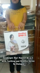 Dialogue gendongan bayi hipseat 10in1 with teething pad grey series DGG1054 brownie series DGG1039