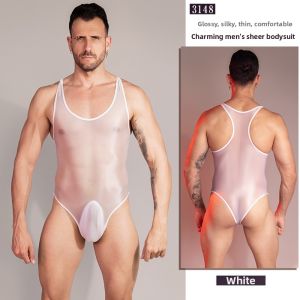 See-Through Glossy Thin Ice Silk Butt Lift Bodywear