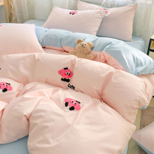 Kiss Dear | Cute Cartoon 100% Cotton Four Piece Bedding Set