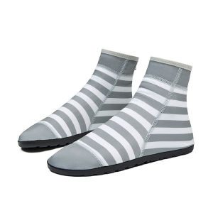 High-Top Zipper Beach Shoes Water-Resistant Anti-Sand Diving Indoor Swimming Seafood Gathering Sports Style Couple Flip Flops