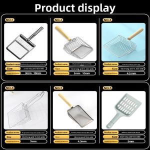 MONLEYTA | Stainless Steel Cat Litter Scooper with Fine Mesh