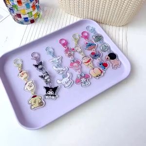 Cartoon Sanrio Decorative String Keychain Key Ring Kuromi Melody Bag Decoration Small Pendant