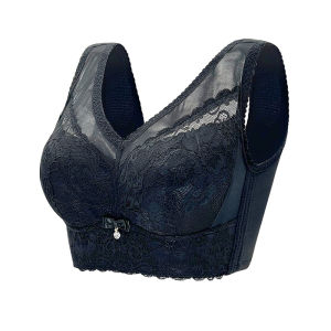 Wireless Vest Style Bra Large Size Thin Full Cup Underwear for Women Anti Sagging Side Breast Collection Cotton Fabric