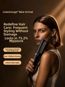 Lowra rouge | Moisture-locking Hair-protecting Negative Ion Red Light Multi-style Straightening and Curling Iron
