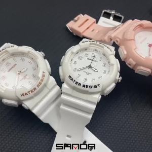 Sanda | Đồng Hồ Đeo Tay Thời Trang Trẻ Em Sanda 6094 Đèn Nhiều Màu Sắc Chống Sốc Chuyển Động Thạch Anh Đồng Hồ Đeo Tay Thể Thao Có Đánh Dấu Số Ả Rập