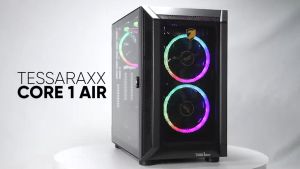 ARMAGGEDDON TESSARAXX Core 1 Air M-ATX Gaming Casing with GPU Vertical Mount Ready (No Fan)