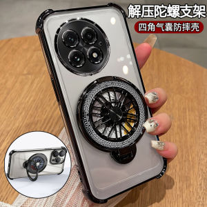 Ultra-Thin Silicone Phone Case for OnePlus 13 Full Edge Protection Mens Womens Models Compatible with Oppo Rotating Gyro Stand