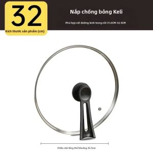 14-34Cm Kính Cường Lực Tròn Chảo Chiên Nắp Có Thể Nhìn Thấy Nắp Đậy Nắp Nồi Nắp Nồi Phụ Kiện Đồ Dùng Nhà Bếp Phần CC11