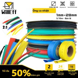 10M Ống Co Nhiệt PVC Dây Sửa Chữa Bảo Vệ Đầu Nối Cáp 7 Màu Cách Nhiệt Sleeving Termoretractil Cho Linh Kiện Điện Tử