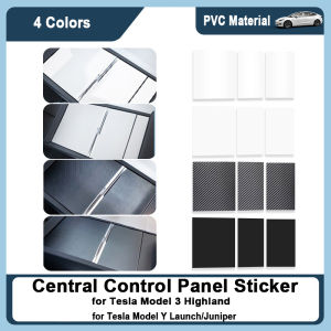 Central Control Panel Sticker for Tesla Model 3+ Highland Model Y Launch/Juniper Central Control Armrest Patch Car Accessories