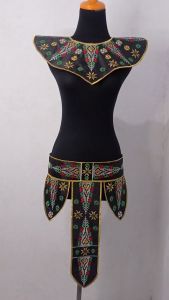 Renda bordir aksesoris tari kostum karnaval adat sulawesi mekongga