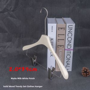 Luxury Wooden Hanger For Womens Clothing Stores Beige
