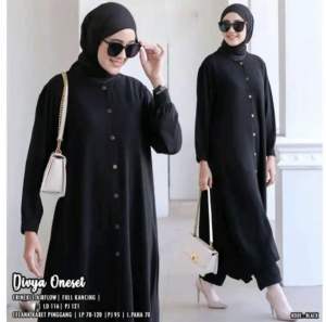 (LONG JUMBO) DIVYA SET LONG TUNIK CRINKLE AIRFLOW LD 120 // ONE SET DIVYA // SETCEL DIVYA // SET DIVYA // SETELAN KDB // ONE SET KDB // SETCEL KDB // SET TERBARU POLOS KANCING DEPAN BELAKANG // SET KDB // COD // BA-NIEKSTORE