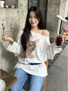 YUEZHONGWEI | เสื้อยืดแขนยาวสไตล์อเมริกันสำหรับผู้หญิงในช่วงฤดูร้อน เสื้อคลุมกันแดดแบบบาง ทรงหลวม ปกโปโล แขนยาว ปกโปโล