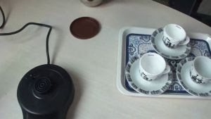 Teko Pemanas Elektrik Stainless & Kopi Espresso Turki 600W 500ml