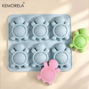 1/2PCS Sea And Sea Animal Gummy Candy Molds 6-Cavity Suitable for Baking Chocolate Tortoise Shaping for Jello Cake Decorations