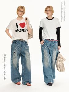 MADWITCH | Retro Distressed Straight Jeans