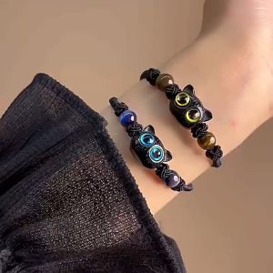 เครื่องมือเชือกแมวสีดำน่ารักสำหรับผู้หญิง (MIMOON) ลูกปัดของขวัญคนรัก