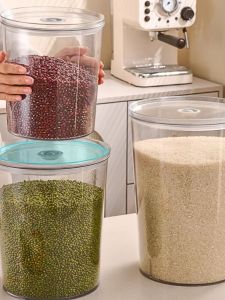 Large Capacity Transparent Plastic Rice Tub Sealed Pest And Moisture Proof Kitchen Storage Container for Grains And Food