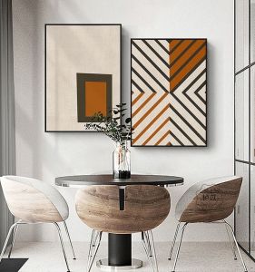 Modern Minimalist Living Room Sofa Abstract Decorative Painting Lines Minimalist Bedroom Paintings Hallway Corridor Restaurant Wallpaper