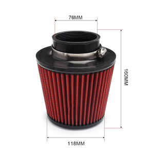 Universal 76mm 100mm Car Air Filter Modification High Flow Inlet Car Cold Air Intake Air Filter Cleaner Pipe Modified Scooter