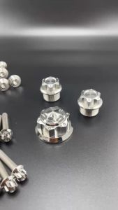 น็อตแคร้งหัวเฟือง บวกน็อตแผงคอและอุดหัวโช้คเฟือง+น็อตชุดสีลายก้นหอย Sonic งานเลสแท้